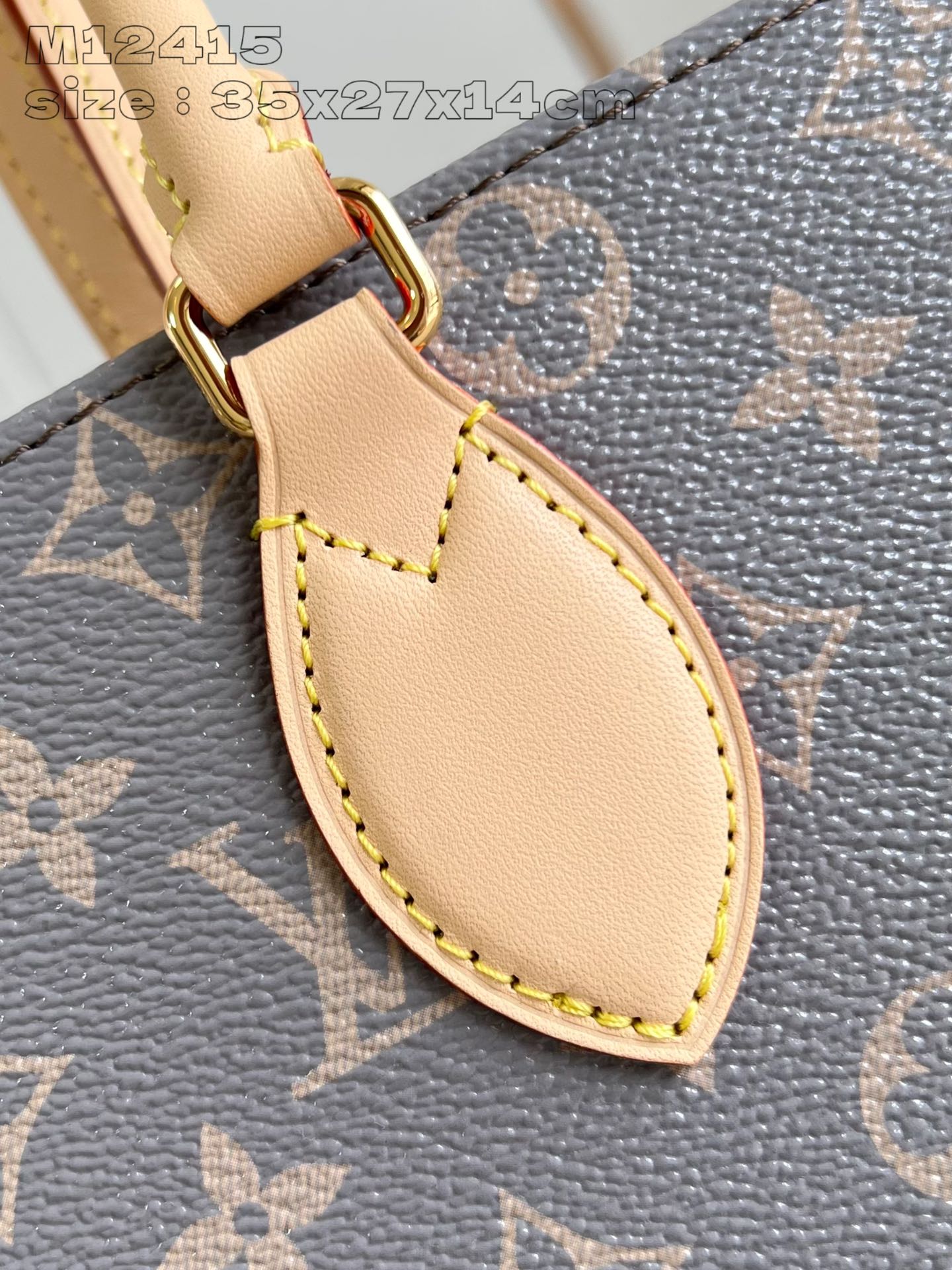 ONTHEGO MM 35CM TOILE MONOGRAMME GRIS BEIGE 