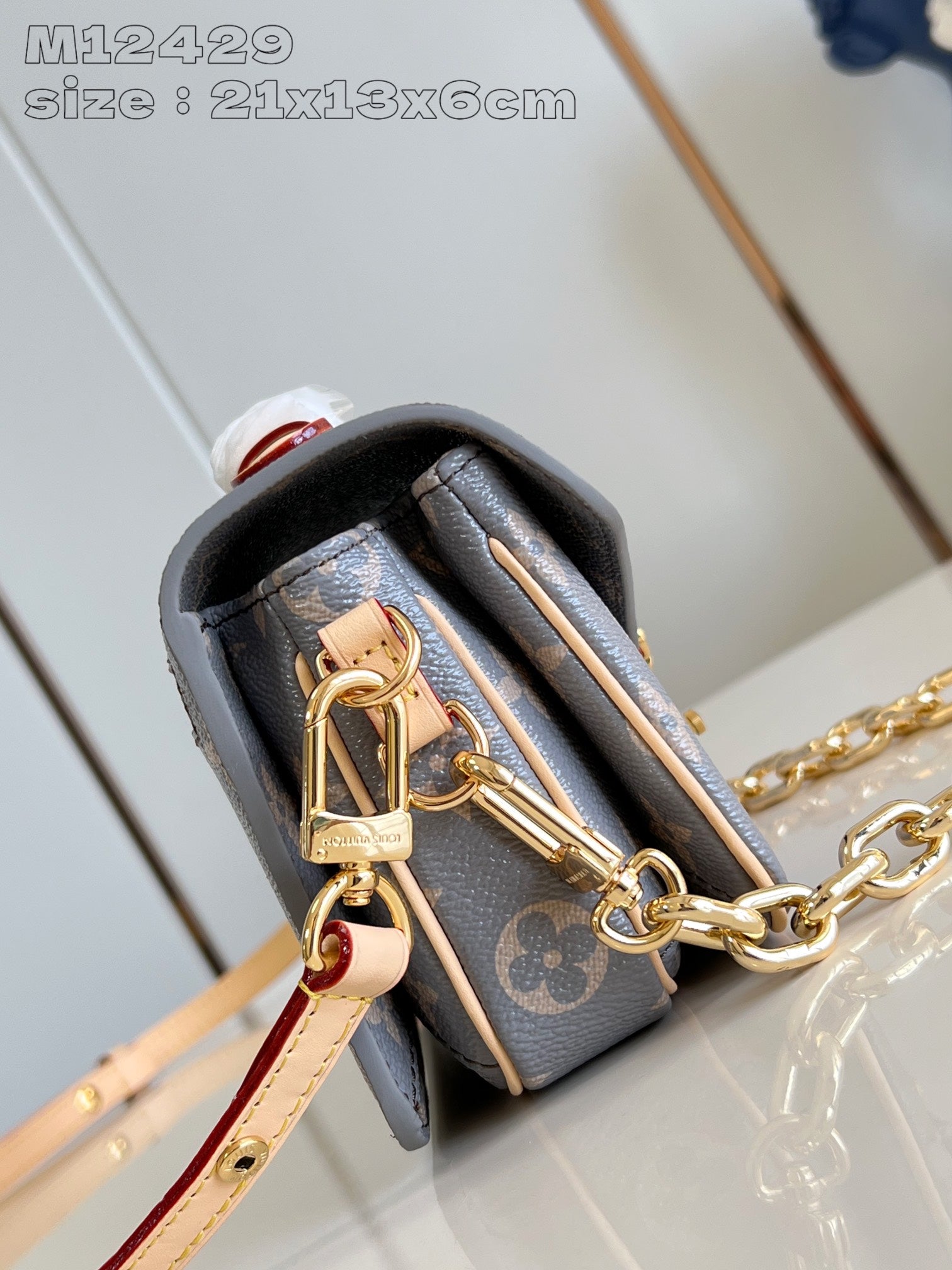 POCHETTE METIS EAST WEST 21,5 TOILE MONOGRAMME GRISE