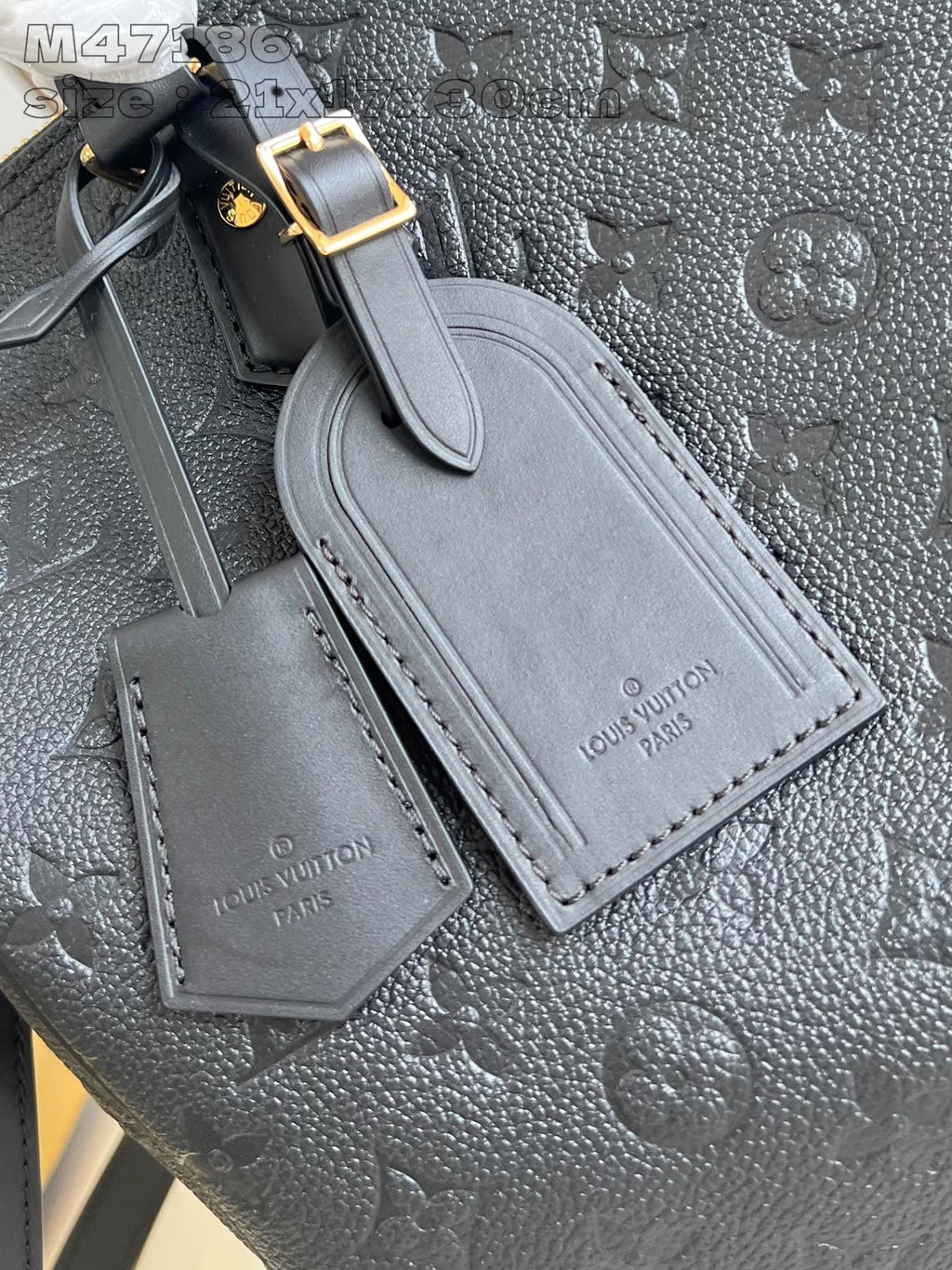 SPEEDY SOFT 30 BLACK MONOGRAM EMPREINTE COWHIDE LEATHER