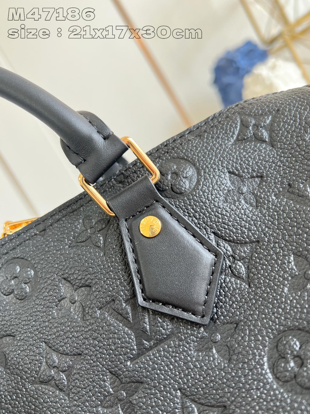 SPEEDY SOFT 30 BLACK MONOGRAM EMPREINTE COWHIDE LEATHER
