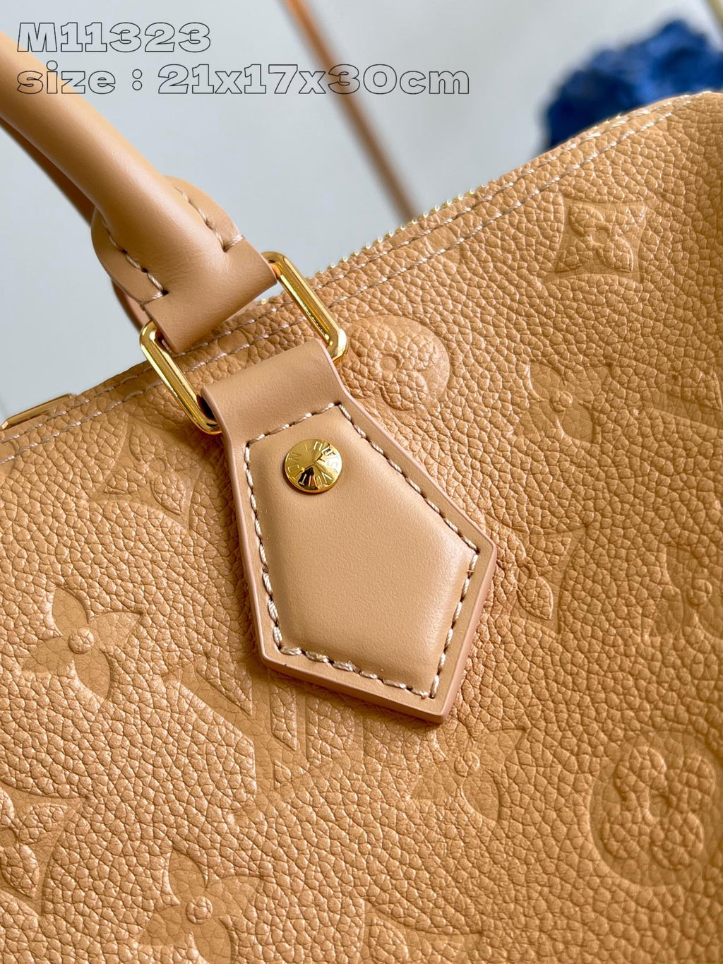CUIR DE VACHE SPEEDY SOFT 30 ARIZONA BEIGE MONOGRAMME EMPREINTE