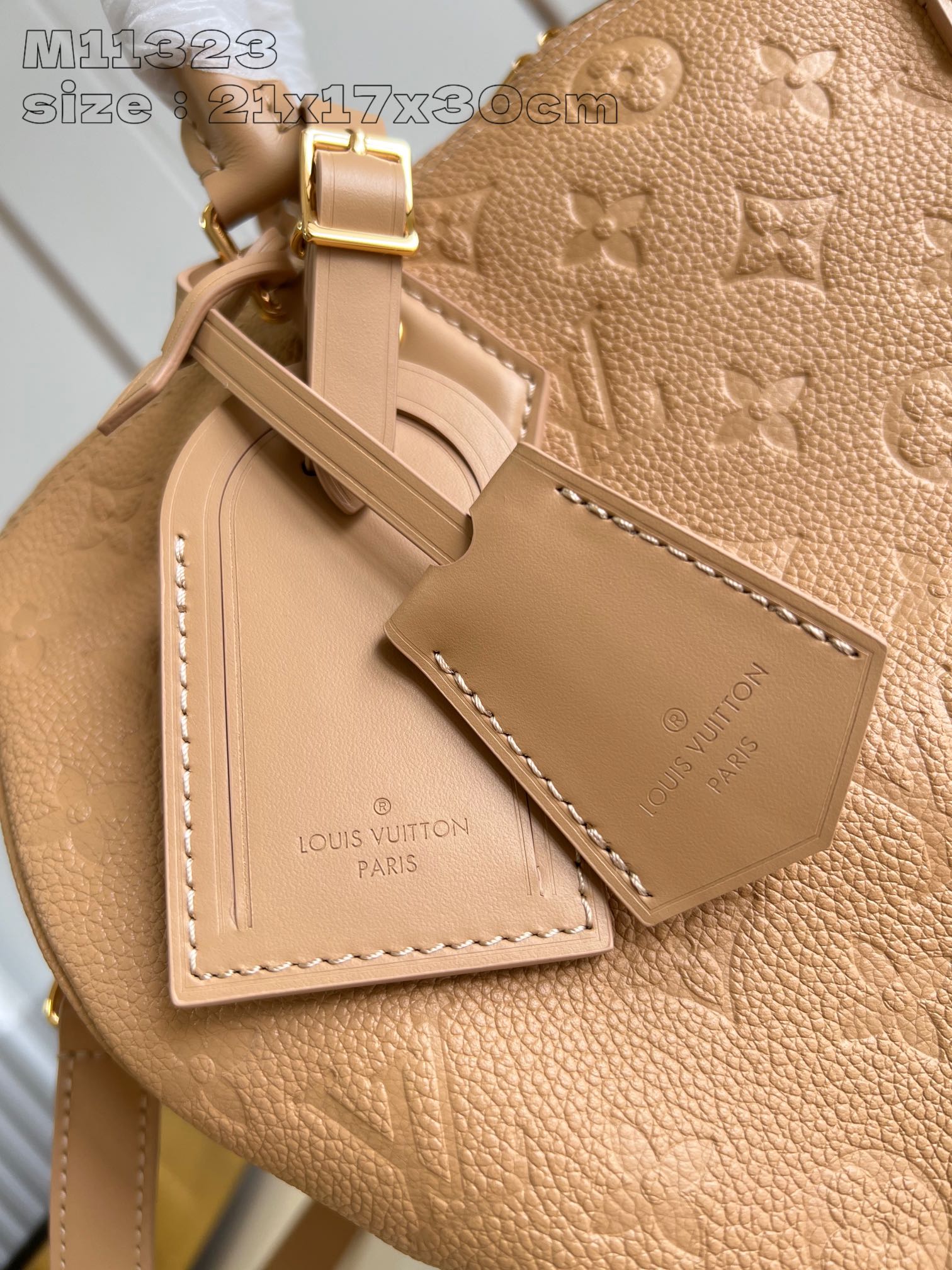 CUIR DE VACHE SPEEDY SOFT 30 ARIZONA BEIGE MONOGRAMME EMPREINTE