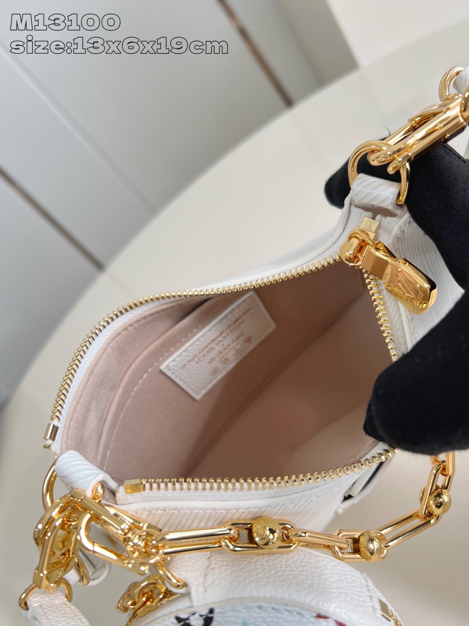 LV MARELLINI LV X TM CUIR DE VACHE EPI BLANC 203650