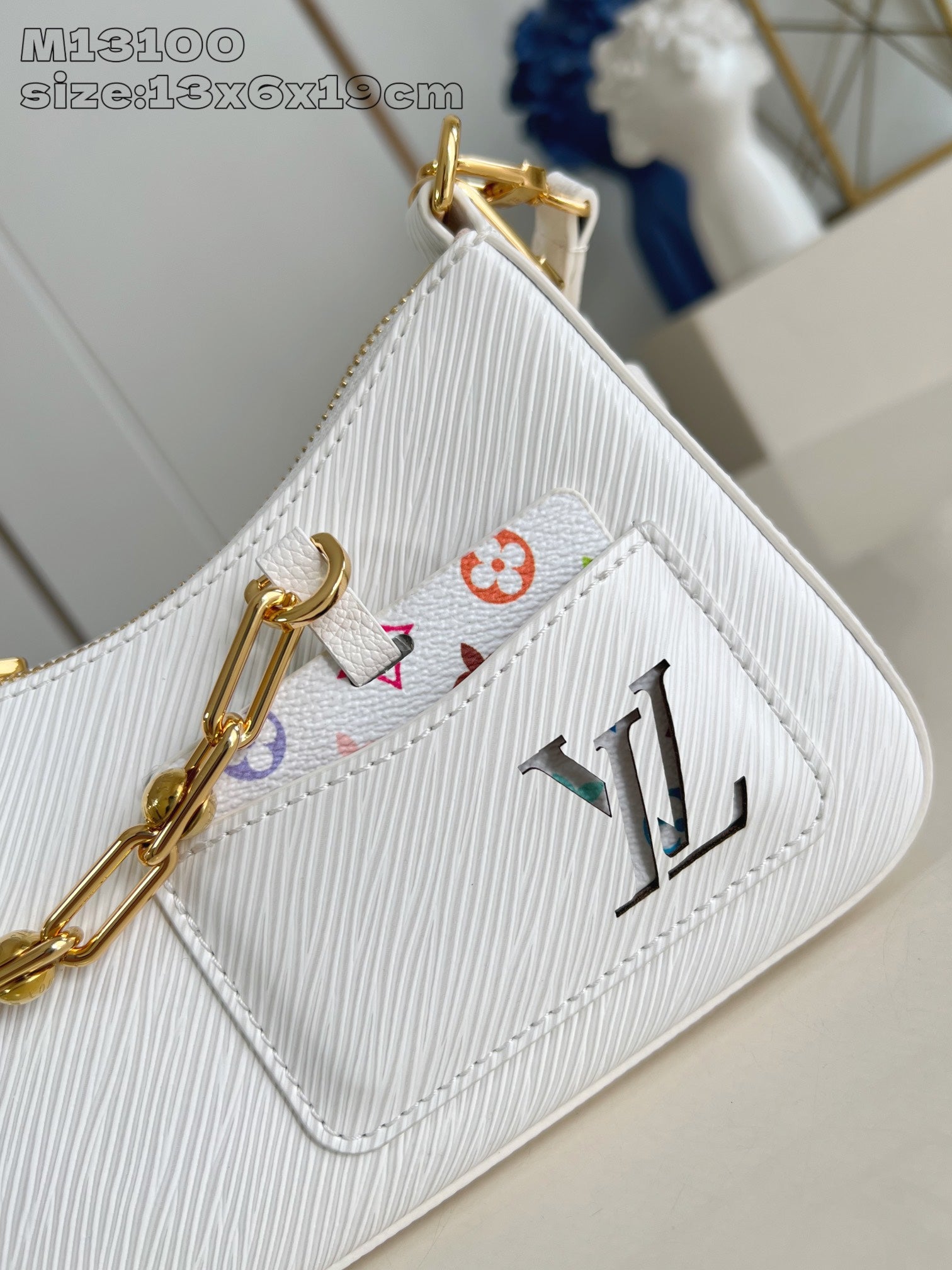 LV MARELLINI LV X TM CUIR DE VACHE EPI BLANC 203650