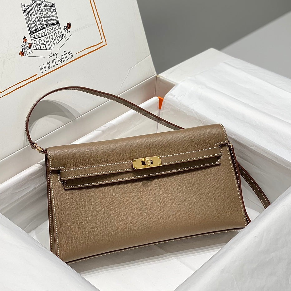 HM ケリー エラン 27cm ブラウン レザー GHW