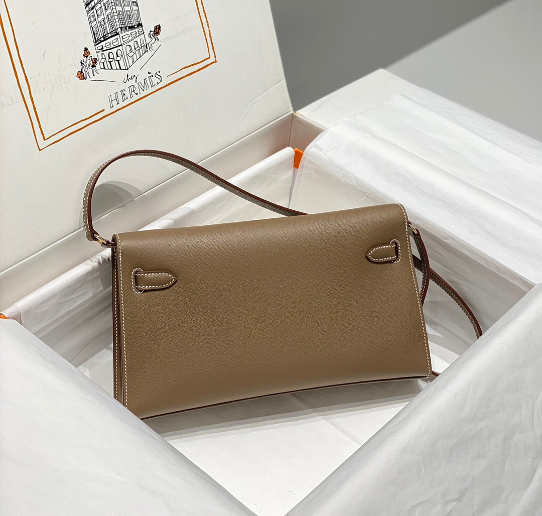 HM ケリー エラン 27cm ブラウン レザー GHW
