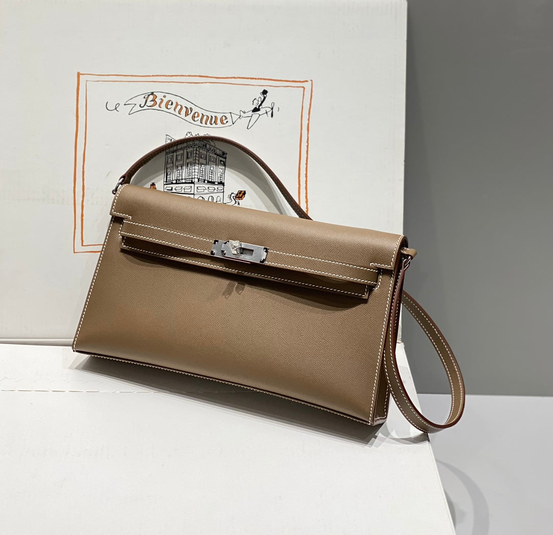 HM ケリーエラン 27cm ブラウン レザー ショーツ