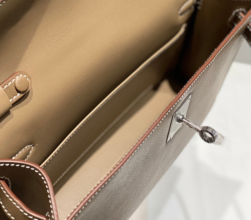 HM ケリーエラン 27cm ブラウン レザー ショーツ