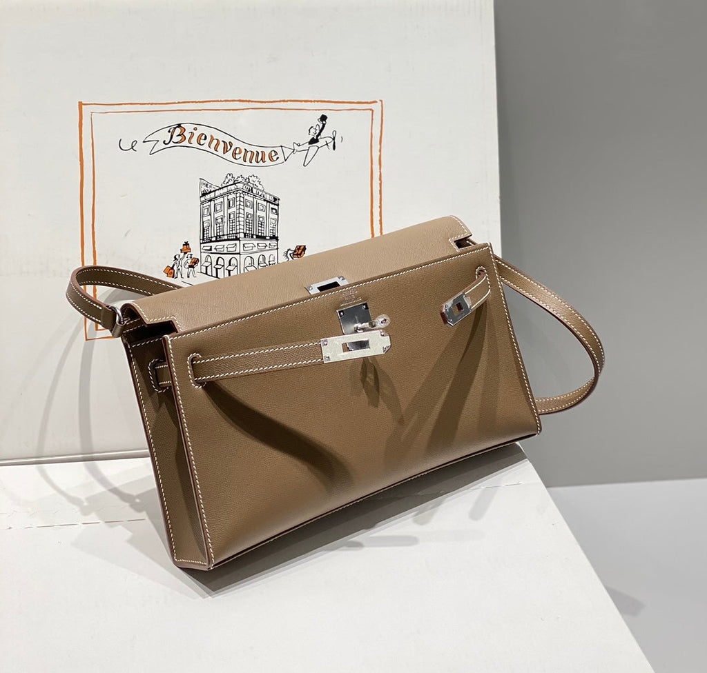 HM ケリーエラン 27cm ブラウン レザー ショーツ