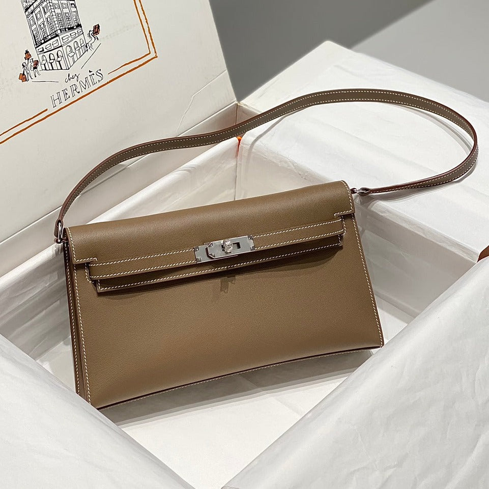 HM ケリーエラン 27cm ブラウン レザー ショーツ