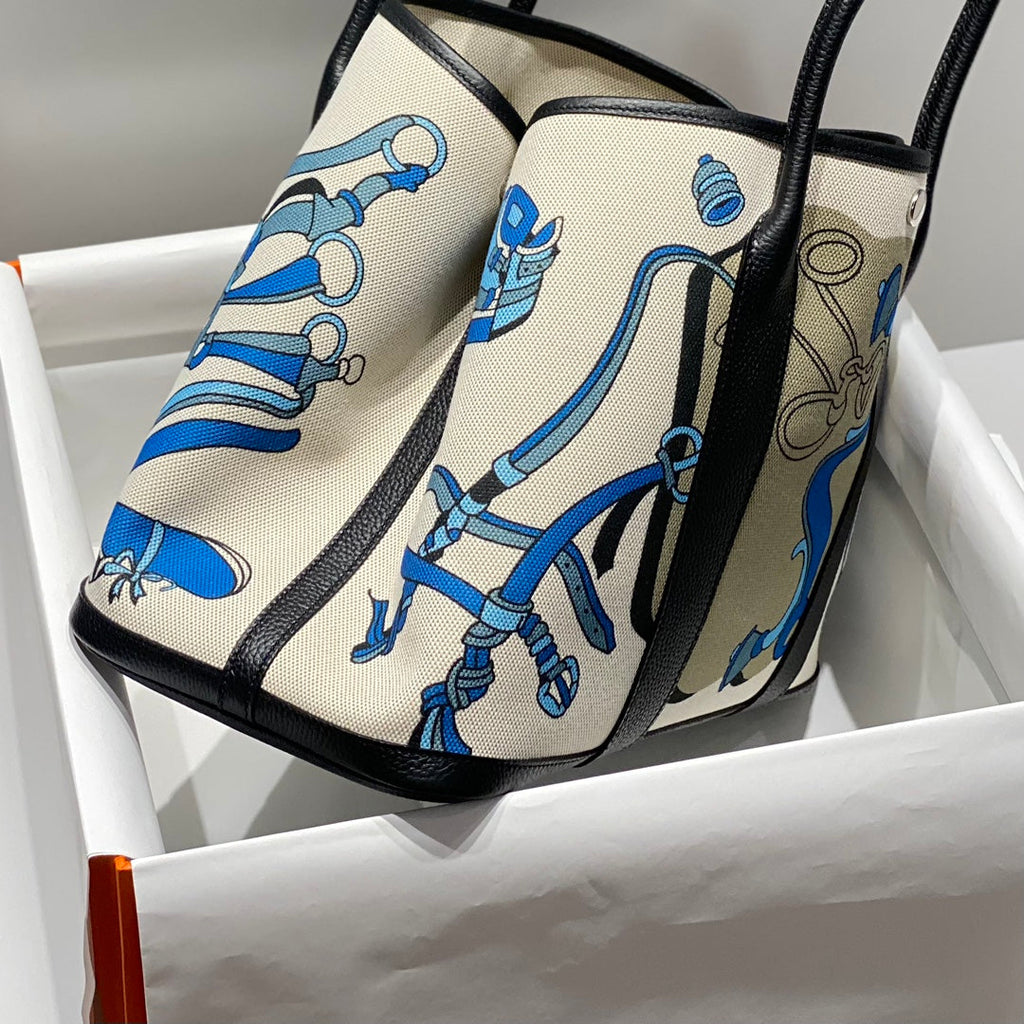 HM GARDEN PARTY 36 MULTICOLOR CANVAS AND NEGONDA CALFSKIN 243395