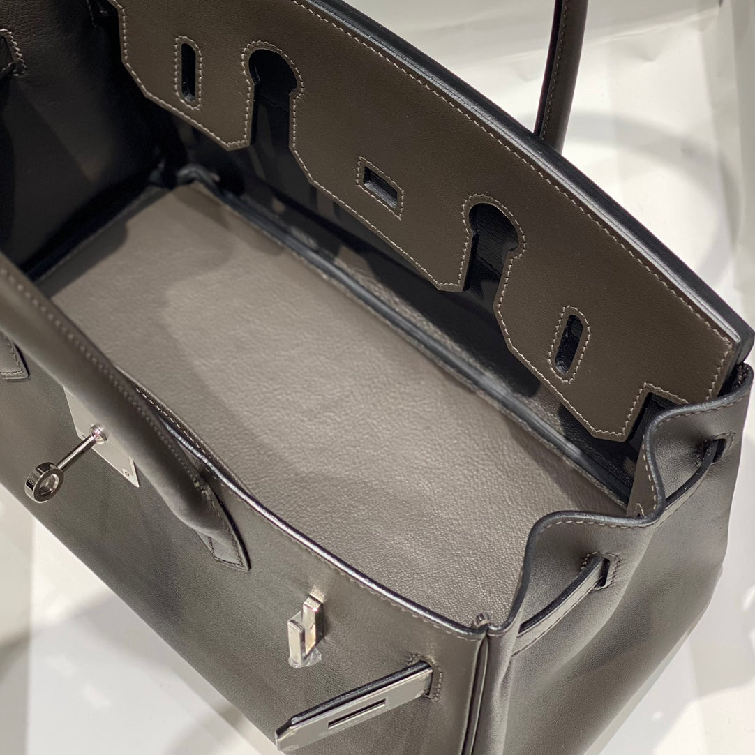 HM ショルダーバーキン 29cm エボニー スイフトレザー シルバー金具