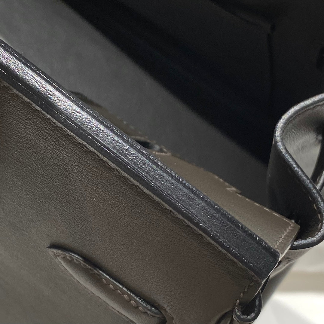 HM ショルダーバーキン 29cm エボニー スイフトレザー シルバー金具