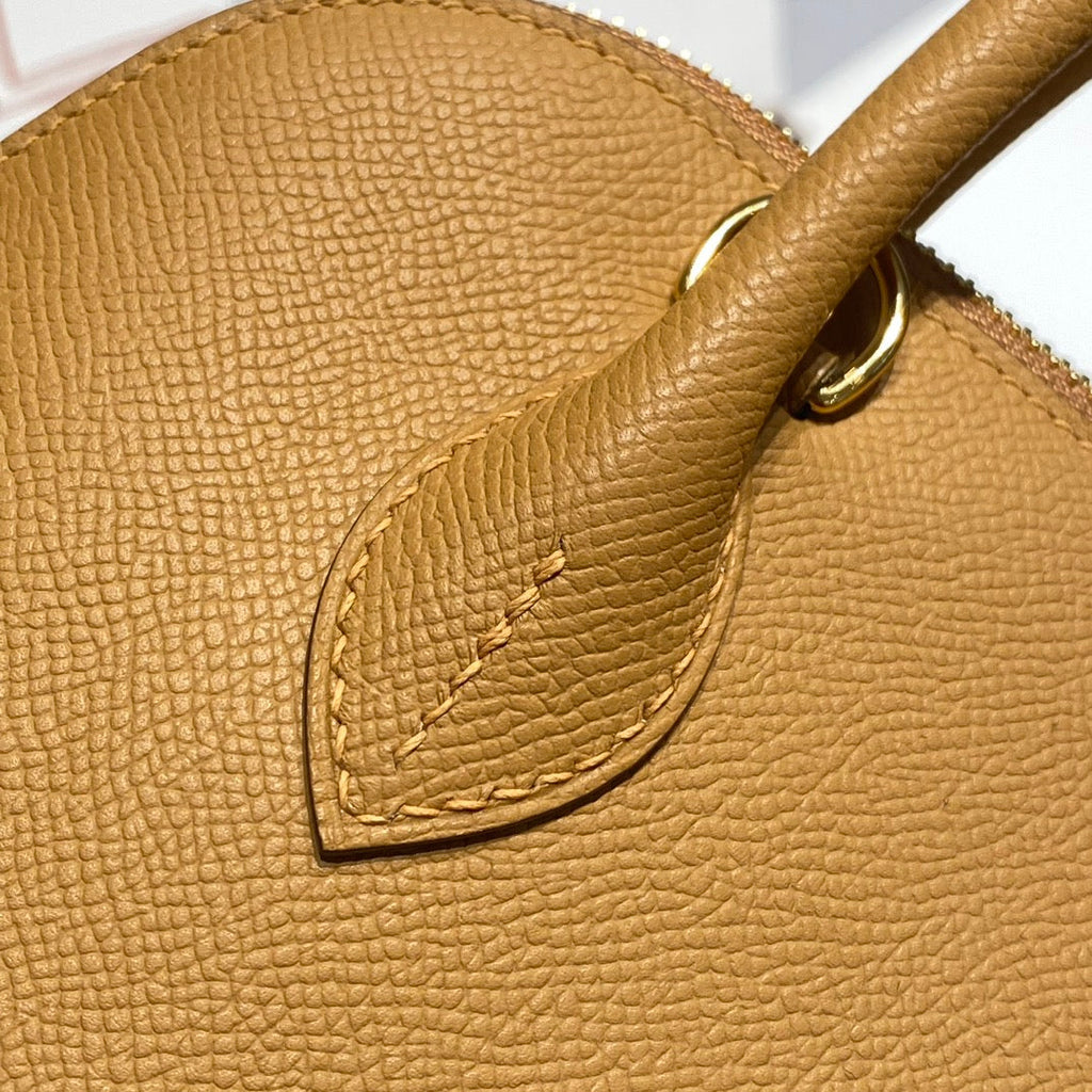 HM BOLIDE 25 CUIR EPSOM CAMEL QUINCAILLERIE DORÉ 237418
