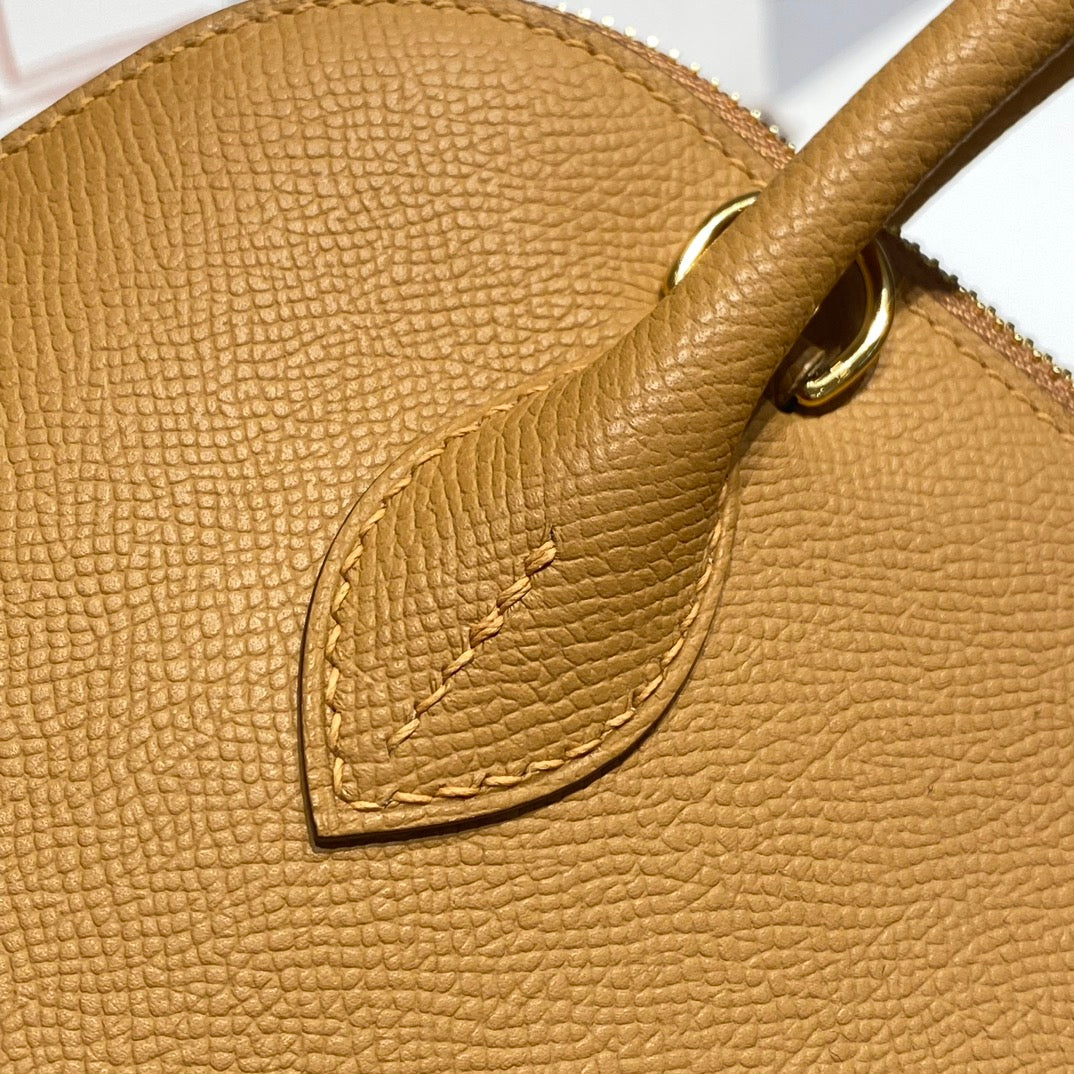 HM BOLIDE 25 CUIR EPSOM CAMEL QUINCAILLERIE DORÉ 237418