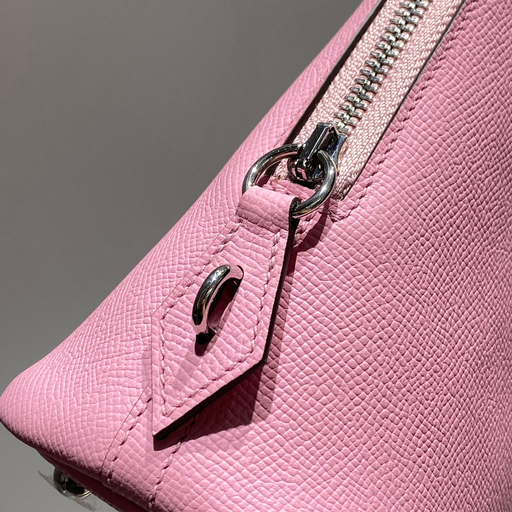 HM BOLIDE 25 CUIR EPSOM ROSE BÉBÉ QUINCAILLERIE ARGENTÉE 237423