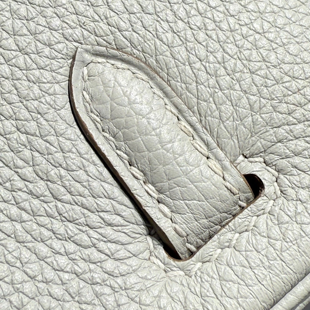 HM BIRKIN 25CM WHITE TOGO LEATHER SILVER HARDWARE 237490