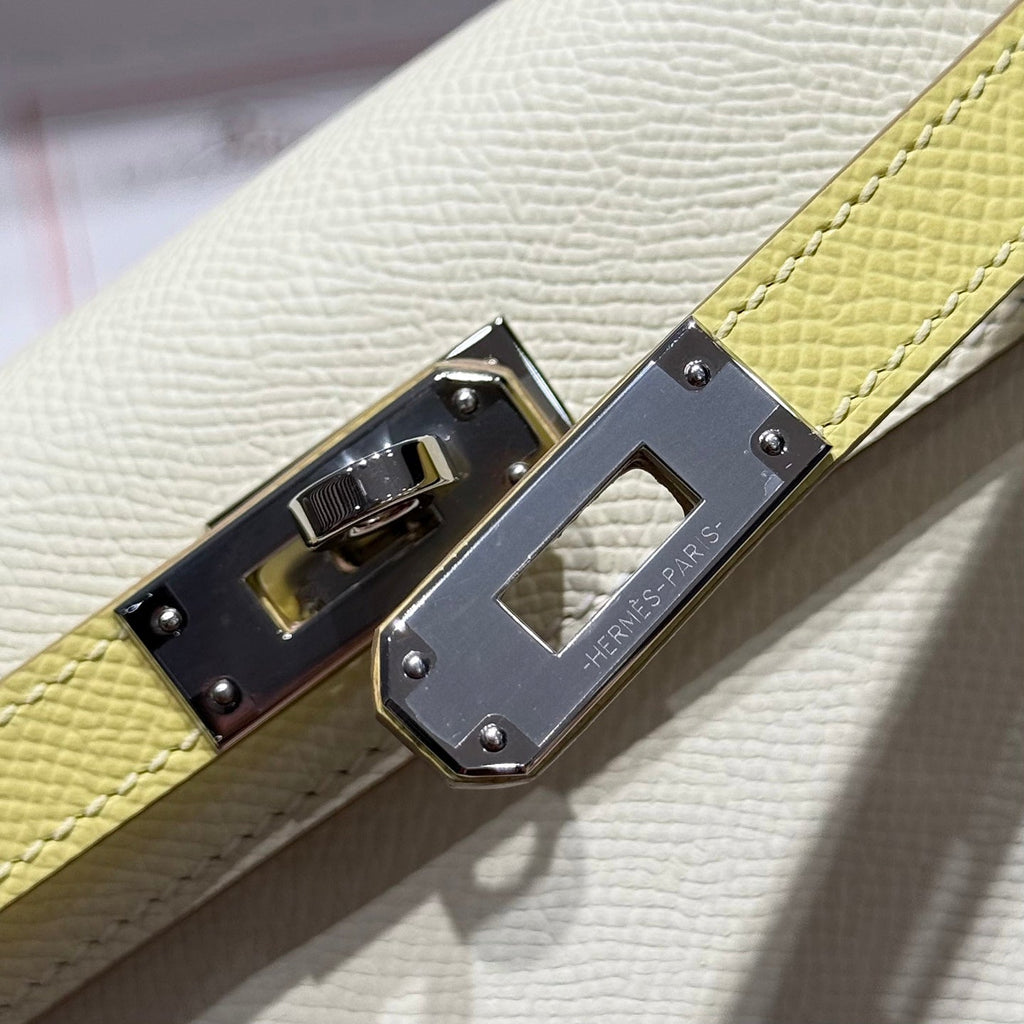 HM MINI KELLY 19 MILK-SHAKE BLANC EPSOM 243206
