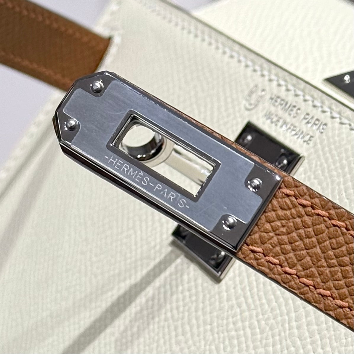 HM MINI KELLY 19 BEIGE MIX CHOCOLAT EPSOM 243112
