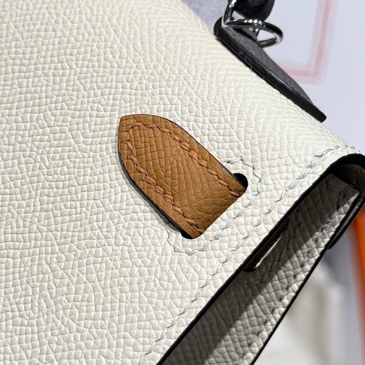 HM MINI KELLY 19 BEIGE MIX GRAY EPSOM 243125