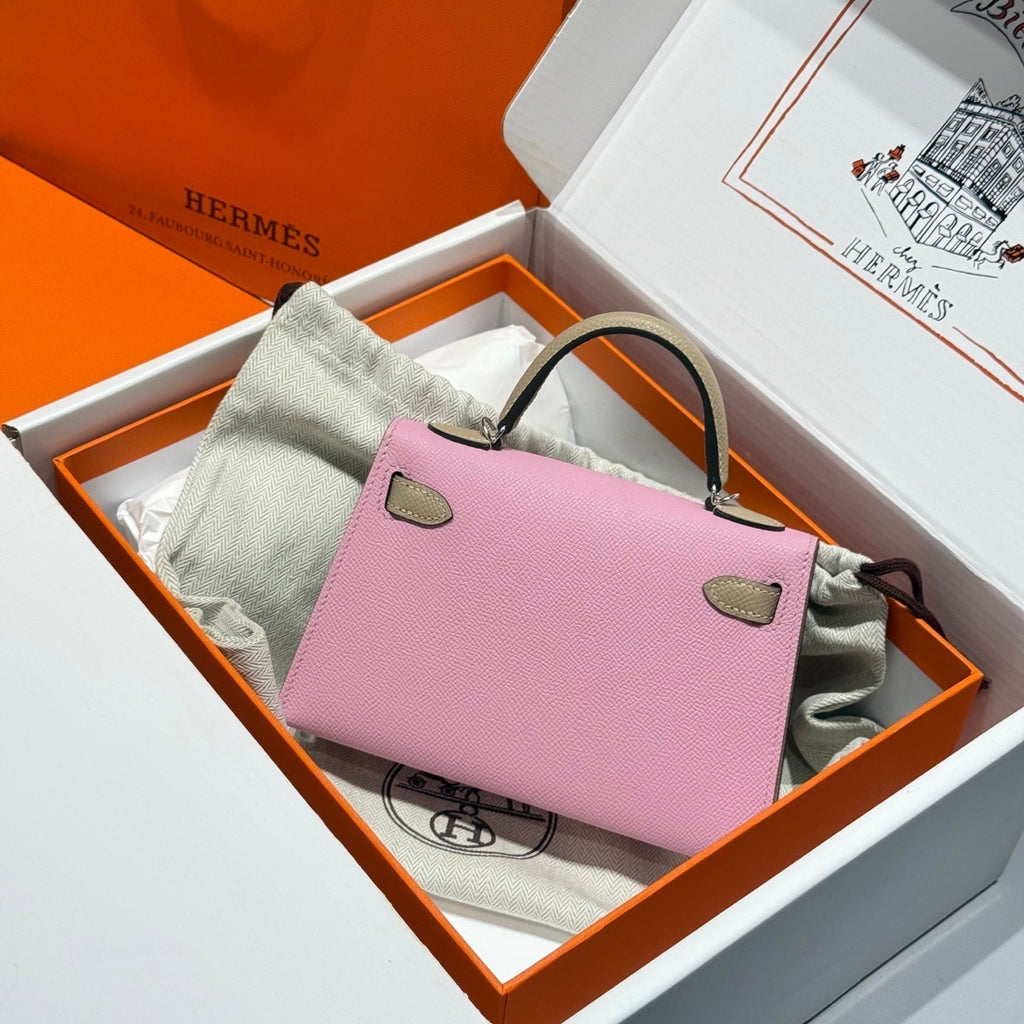 HM MINI KELLY 19 ROSE PASTEL EPSOM 243120