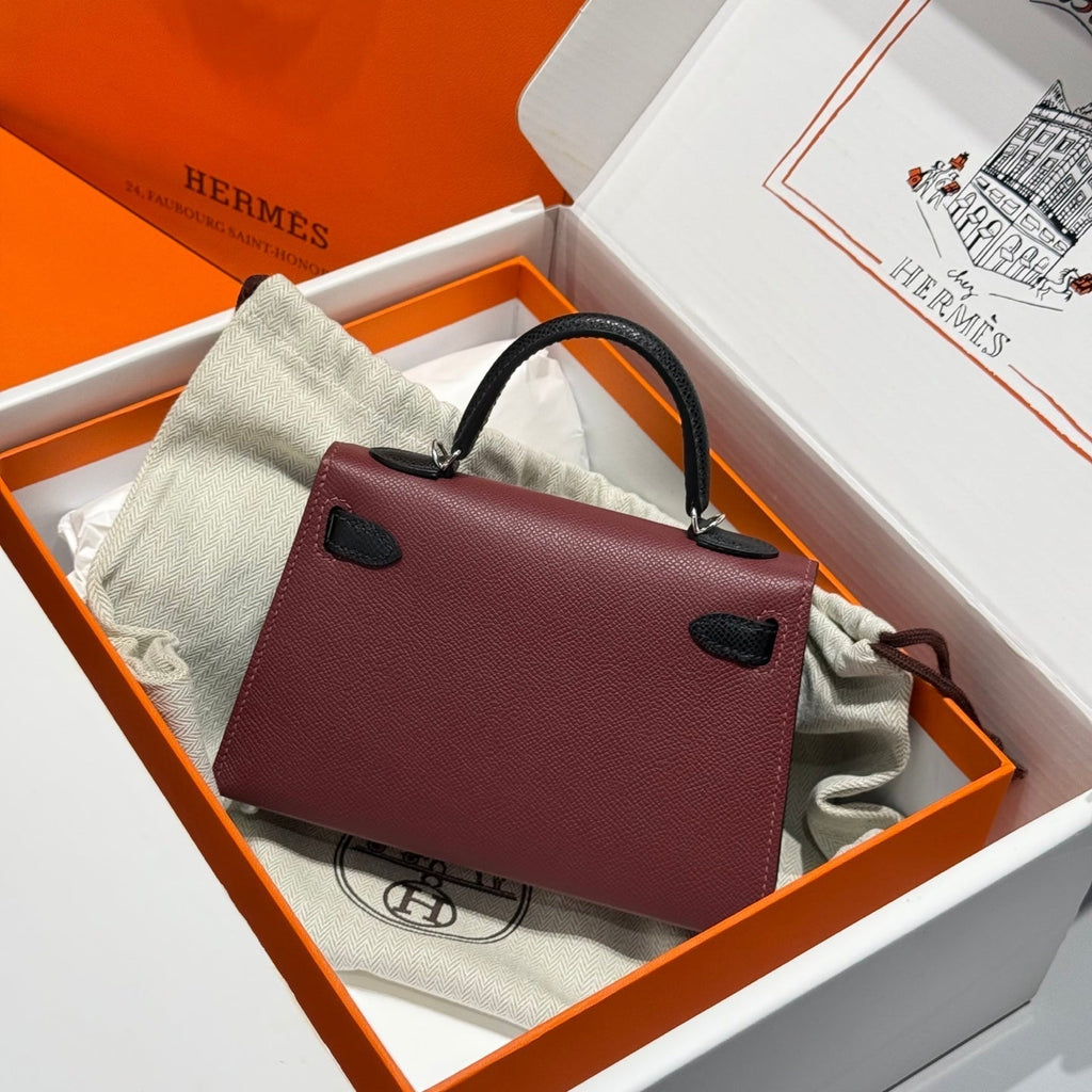HM MINI KELLY 19 BOURGOGNE EPSOM 243135
