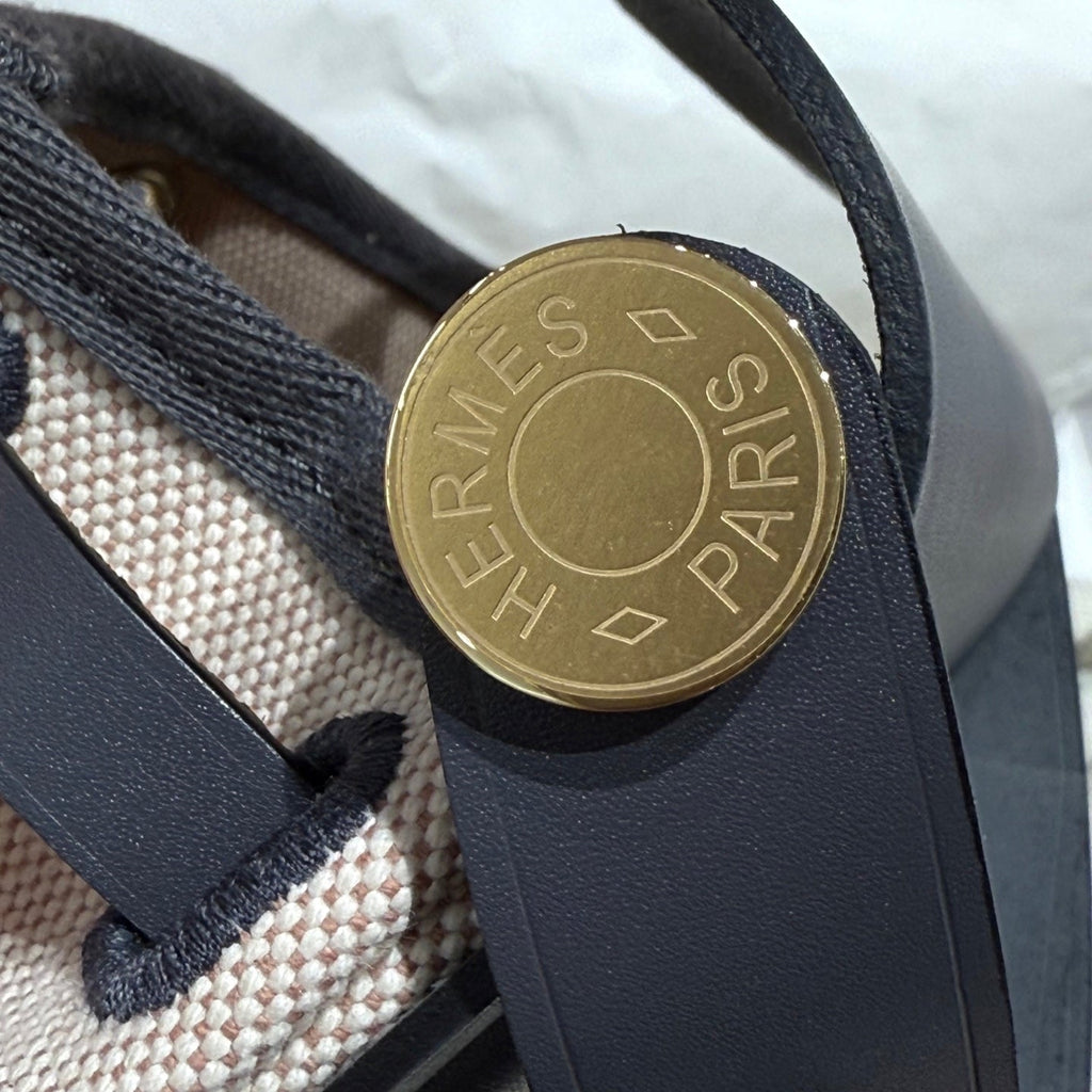 Sac à main HM Mini Herbbag avec boucle dorée, toile crème et cuir de vache Hunter, taille 20, 243275