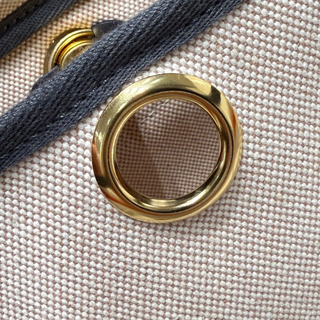 Sac à main HM Mini Herbbag avec boucle dorée, toile crème et cuir de vache Hunter, taille 20, 243275