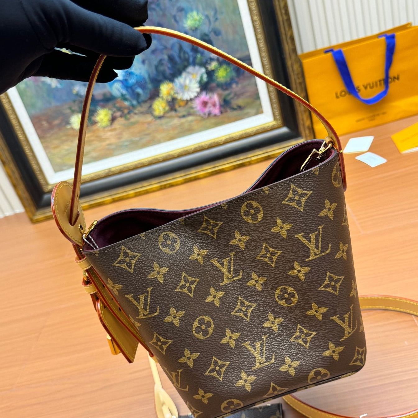 LV ALL IN BB 16CM TOILE MONOGRAMME MARRON 206007