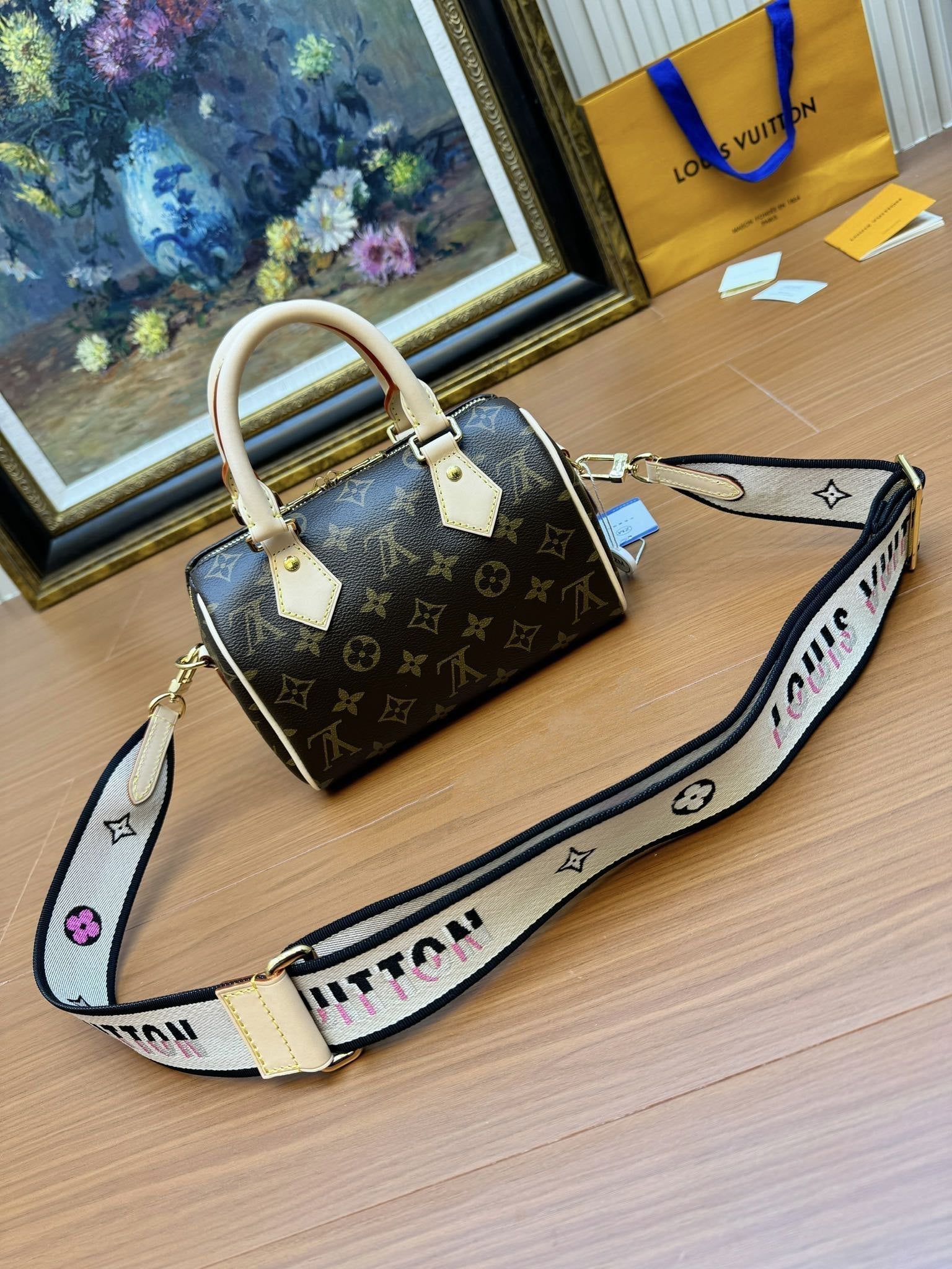 LV NANO SPEEDY 20CM TOILE MONOGRAMME MARRON 206009