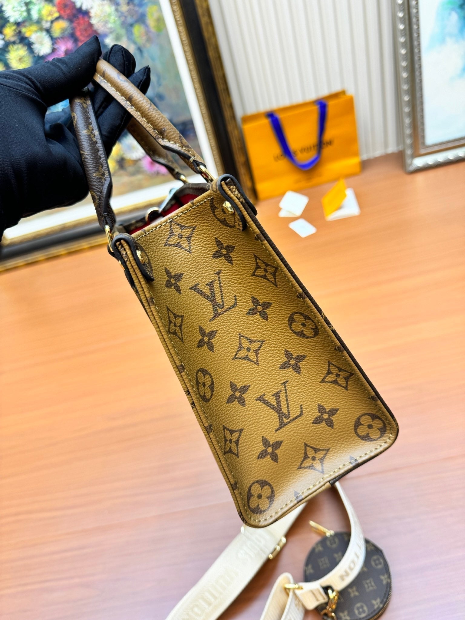 LV ONTHEGO PM 25CM TOILE MONOGRAMME MARRON 206023