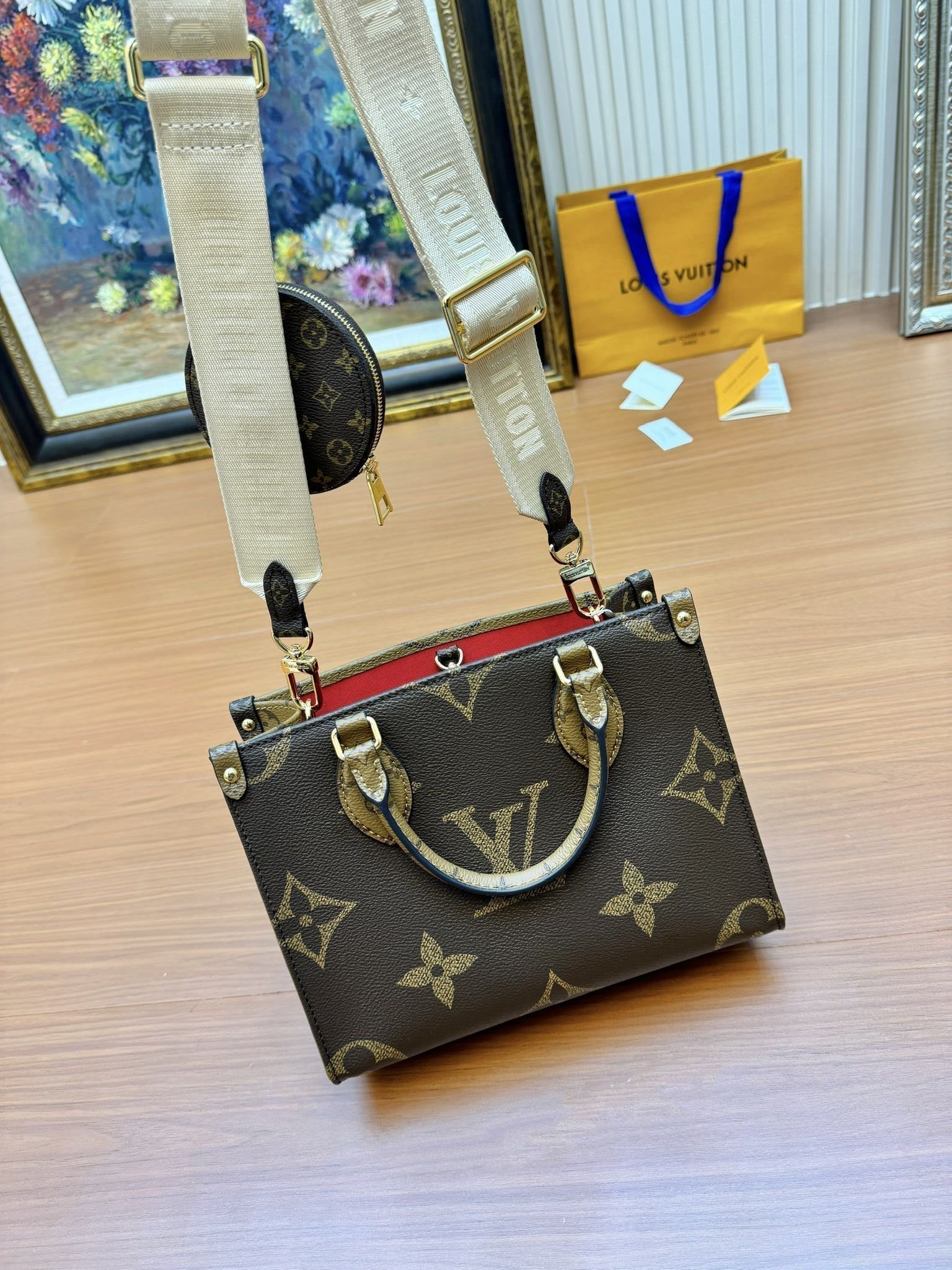LV ONTHEGO PM 25CM TOILE MONOGRAMME MARRON 206023