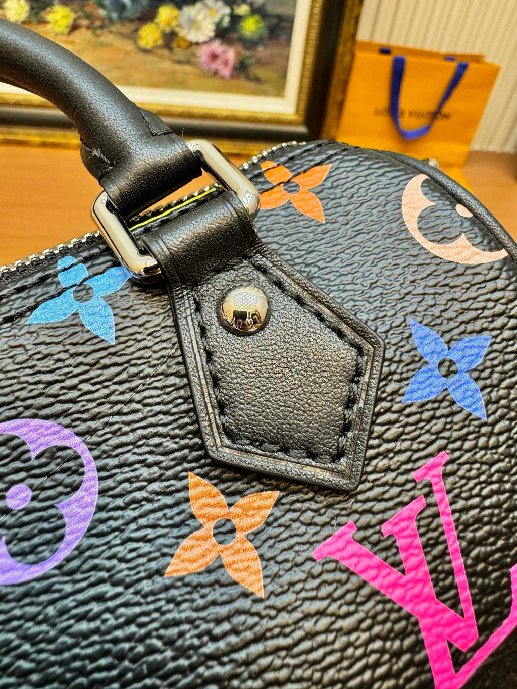 LV NANO SPEED 16CM TOILE MONOGRAMME MULTICOLORE NOIRE 206013