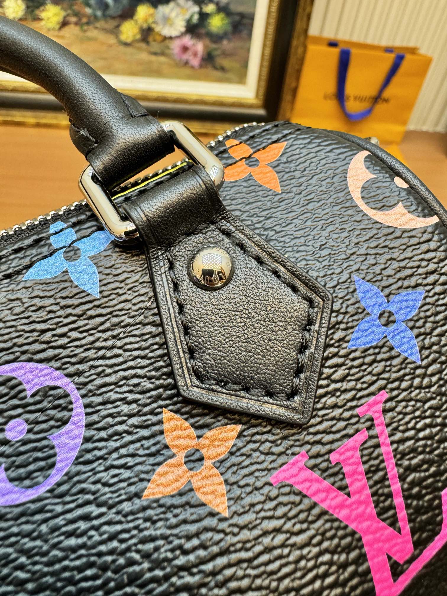 LV NANO SPEED 16CM TOILE MONOGRAMME MULTICOLORE NOIRE 206013