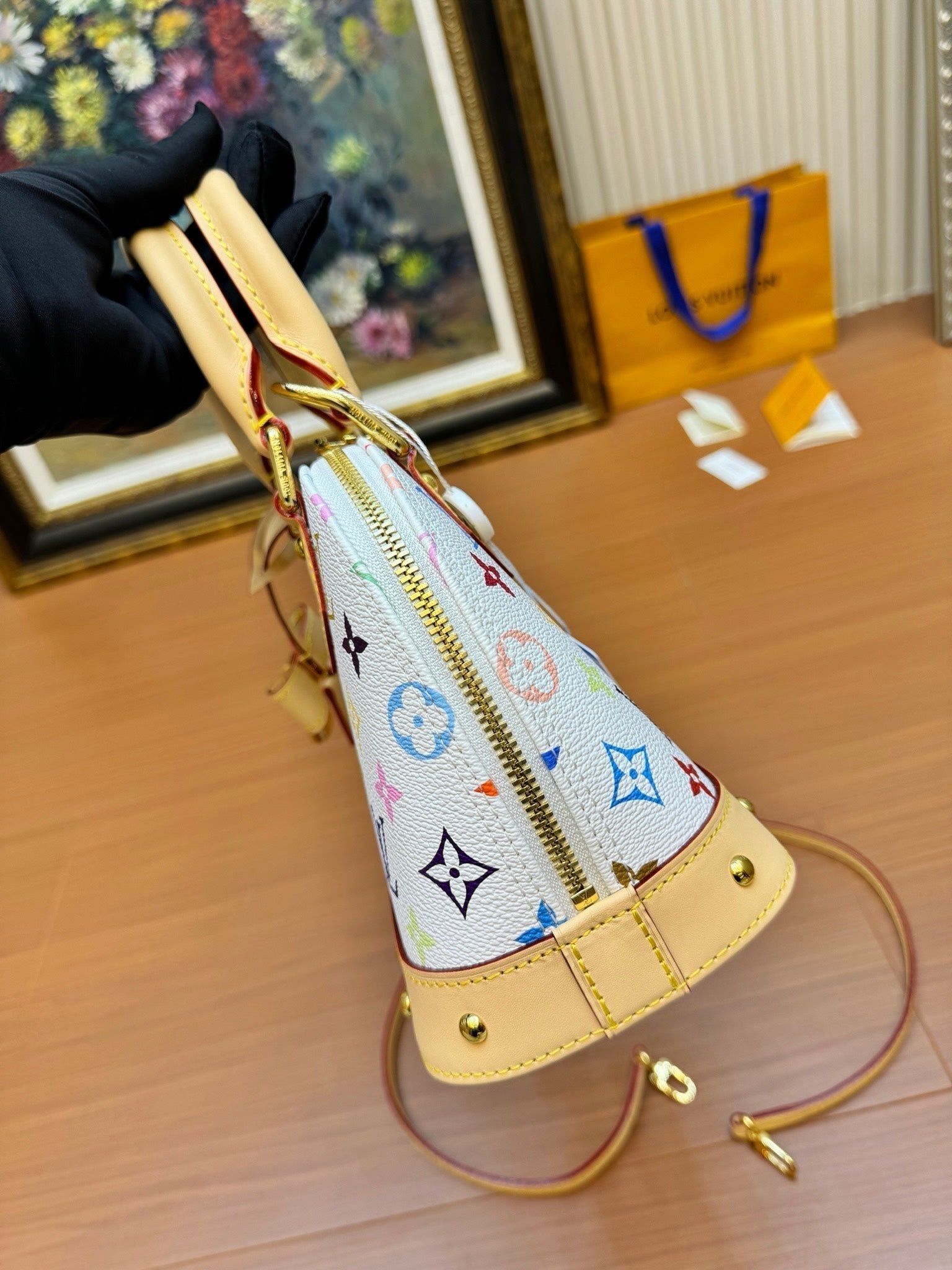 LV ALMA BB 23CM TOILE MONOGRAMME MULTICOLORE BLANCHE 206011