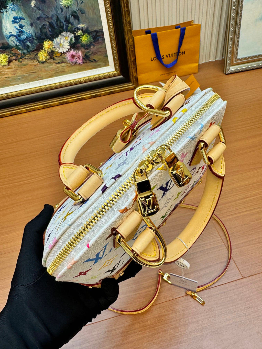 LV ALMA BB 23CM TOILE MONOGRAMME MULTICOLORE BLANCHE 206011