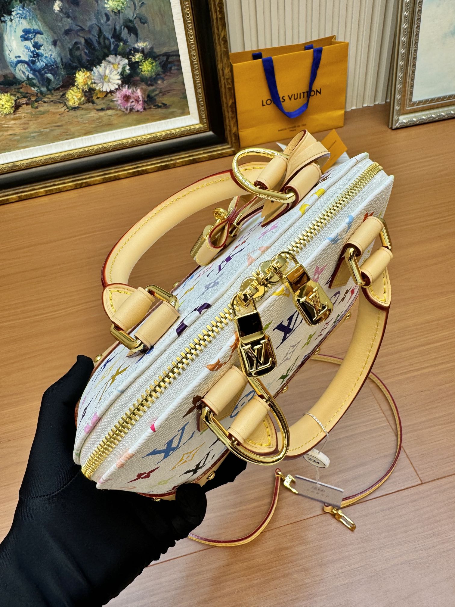 LV ALMA BB 23CM TOILE MONOGRAMME MULTICOLORE BLANCHE 206011