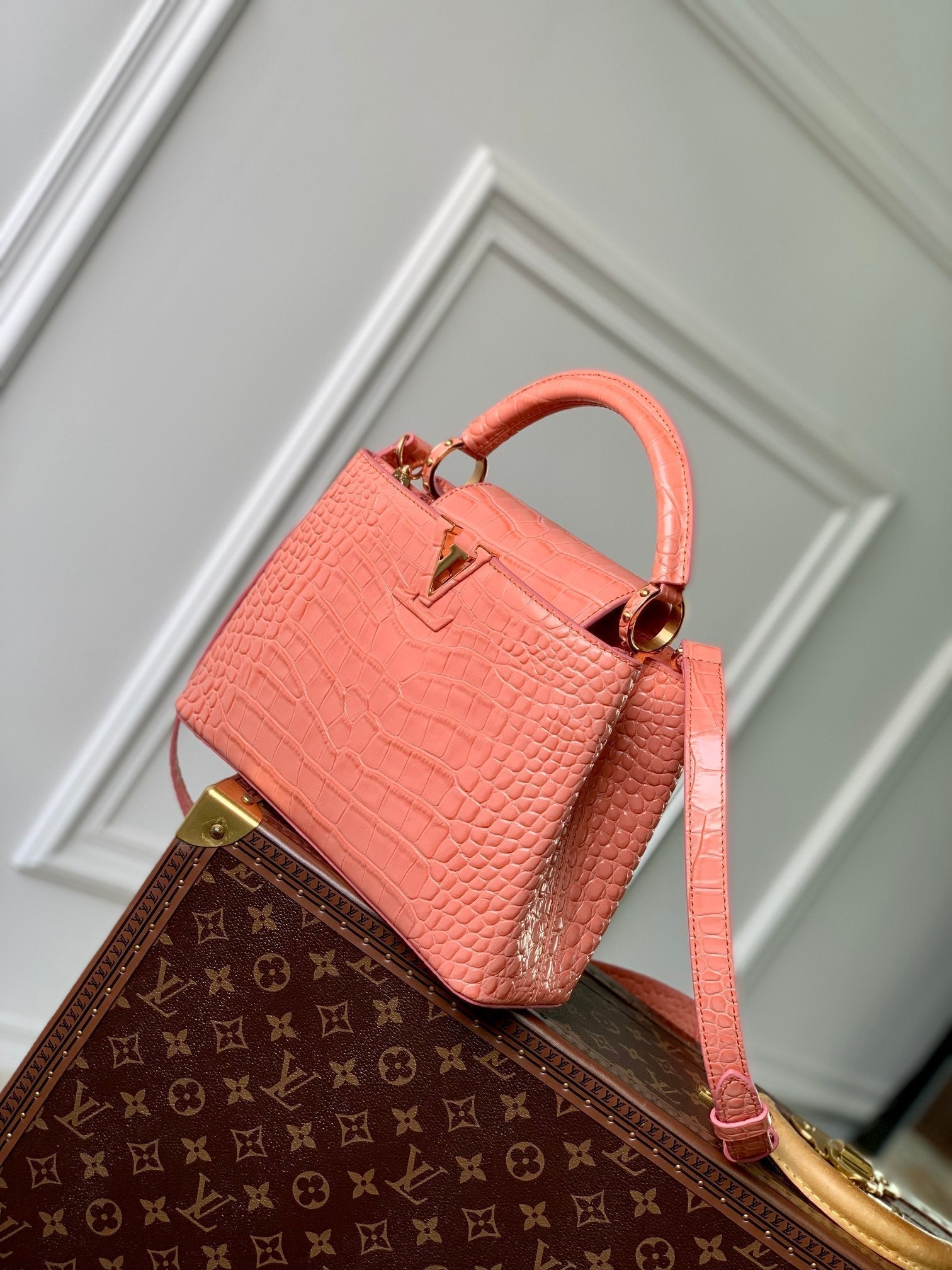 CAPUCINES BB 27 ROSE ORANGE TAURILLON QUINCAILLERIE OR