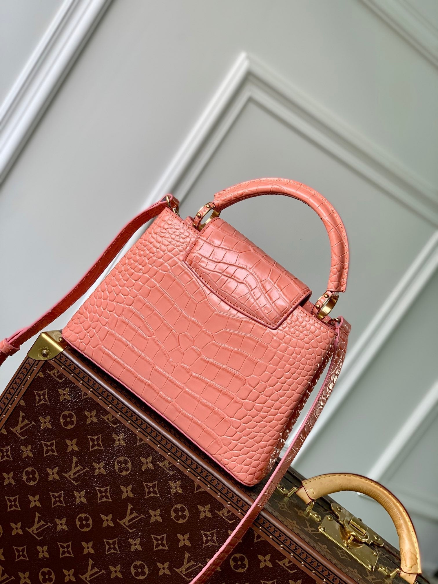 CAPUCINES BB 27 ROSE ORANGE TAURILLON QUINCAILLERIE OR
