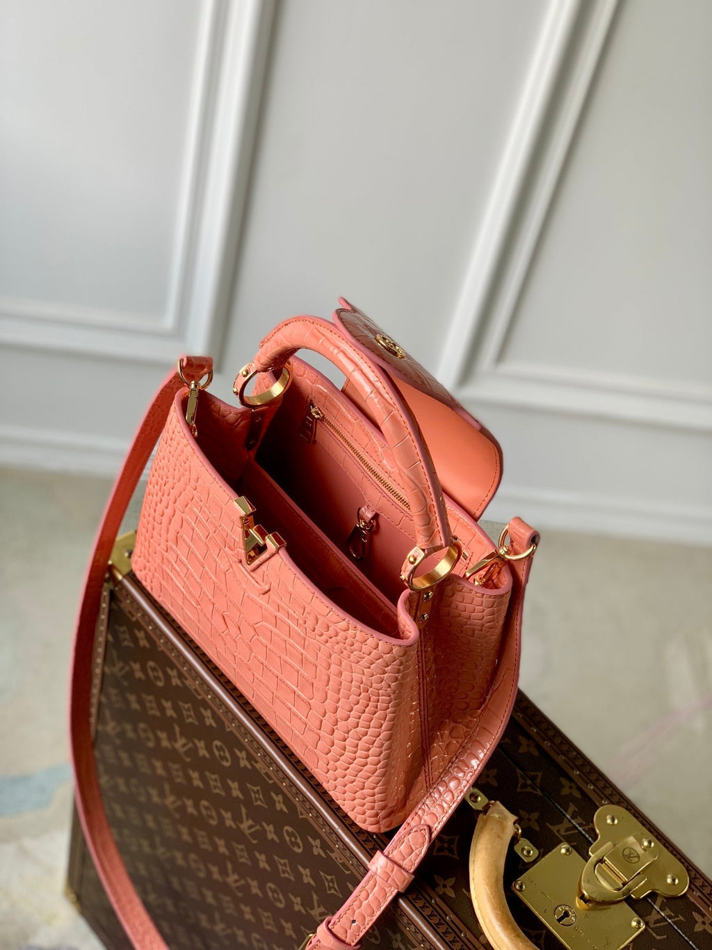 CAPUCINES BB 27 ROSE ORANGE TAURILLON QUINCAILLERIE OR