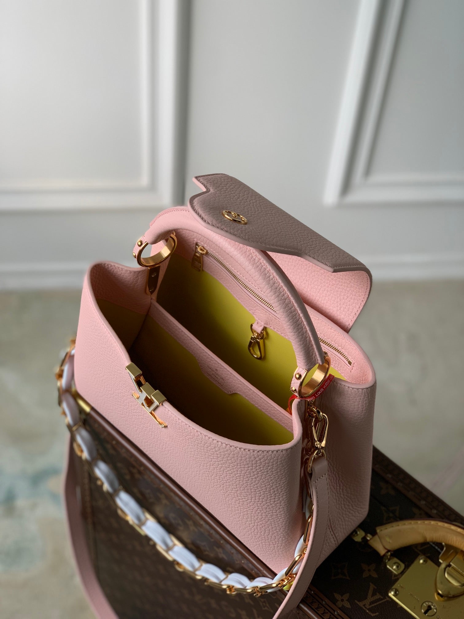 CAPUCINES BB 27 ROSE TAURILLON TURQUOISE NACRE QUINCAILLERIE OR