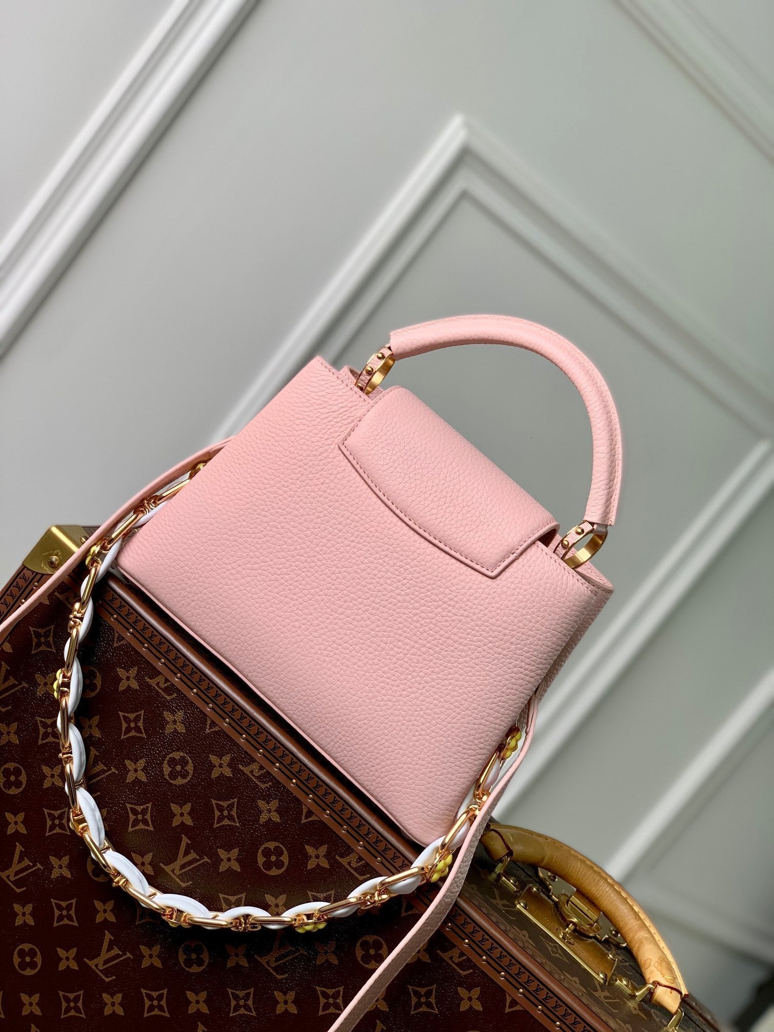 CAPUCINES BB 27 ROSE TAURILLON TURQUOISE NACRE QUINCAILLERIE OR