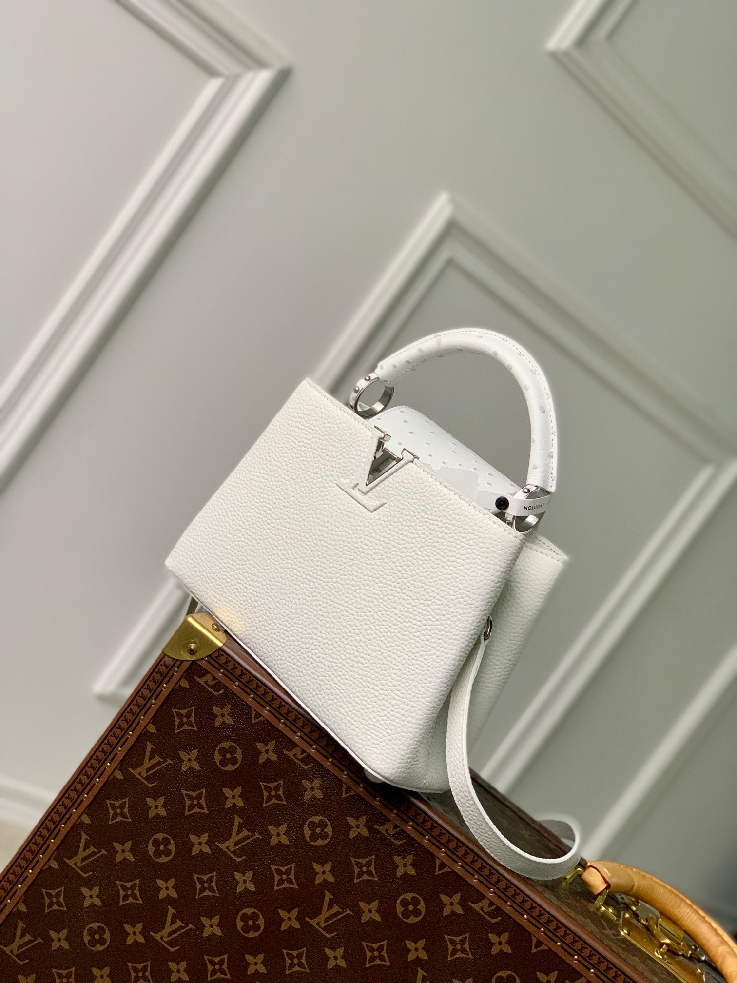 CAPUCINES BB 27 BLANC TAURILLON TURQUOISE QUINCAILLERIE ARGENTÉE