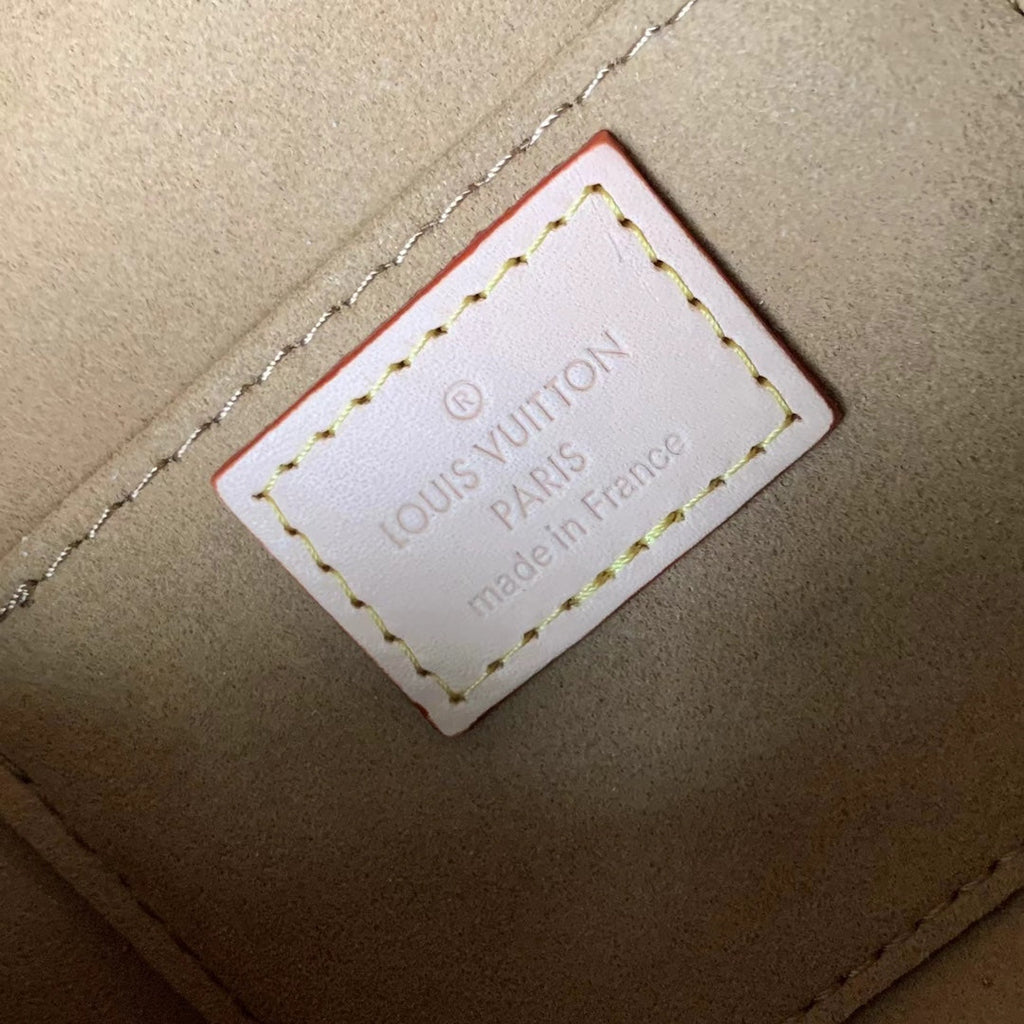 JUST IN CASE 13CM BLACK MONOGRAM CANVAS BEIGE CALFSKIN