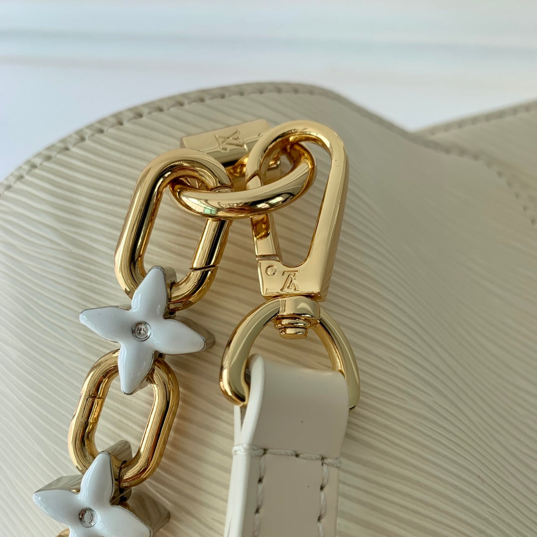 CUIR GRAINÉ ÉPI CRÈME TWIST MM 23CM