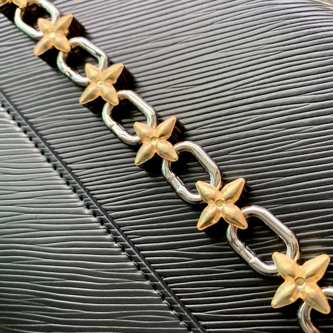 TWIST MM 23CM CUIR GRAINÉ ÉPI NOIR