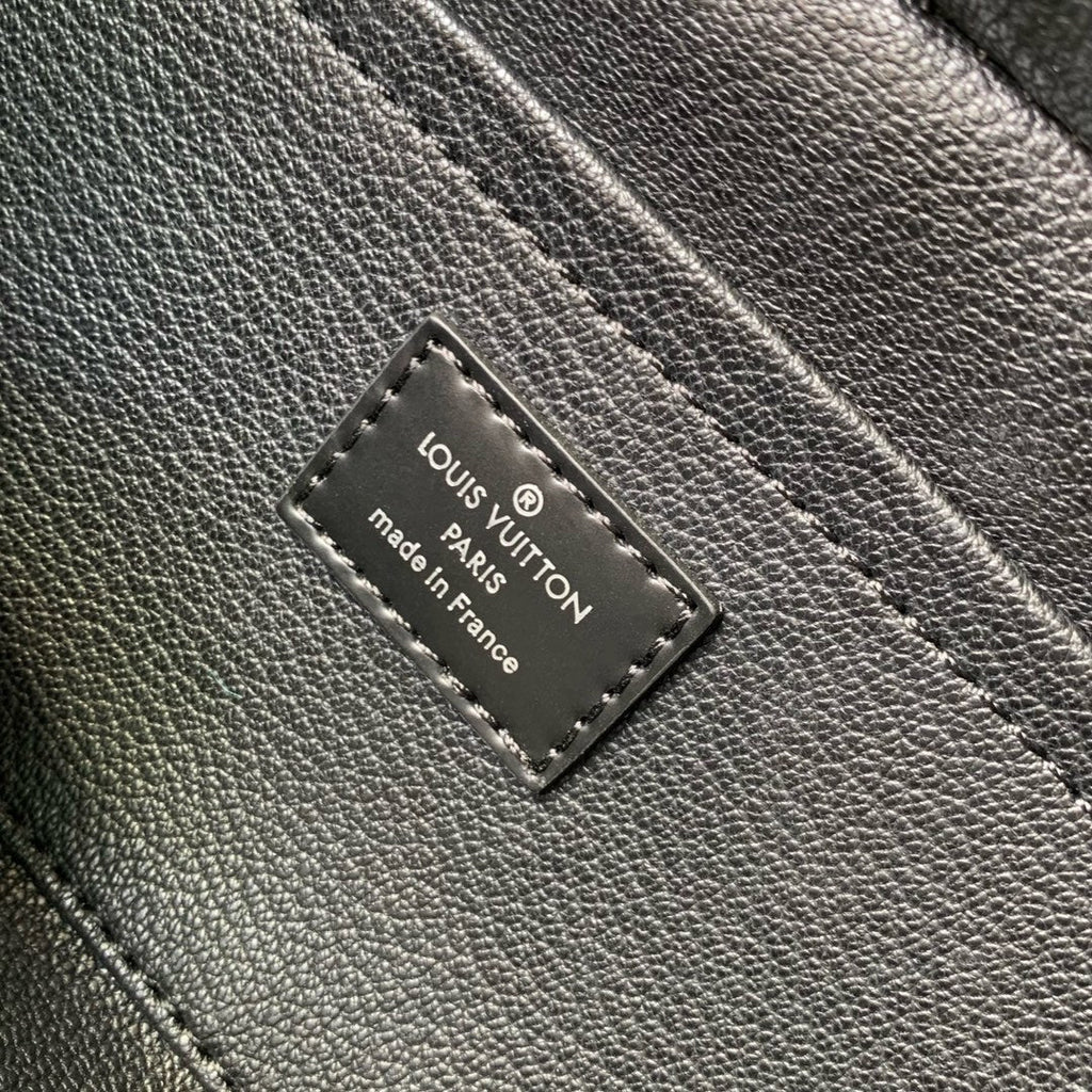 LOCKER DOPP KIT 23 EN TOILE DAMIER GRAPHITE GRIS NOIR