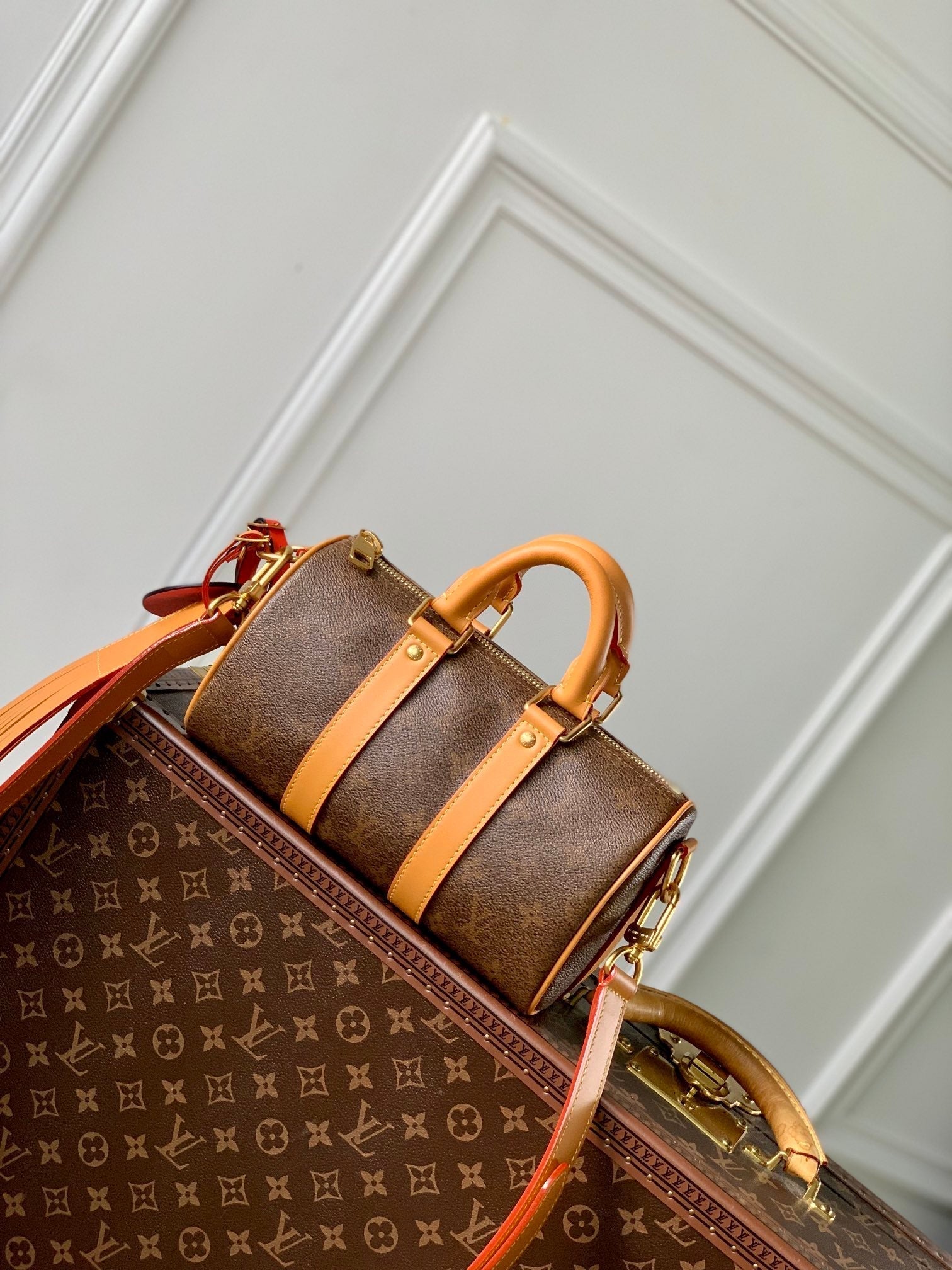 LV KEEPALL BANDOULIÈRE 25 MONOGRAMME MARRON