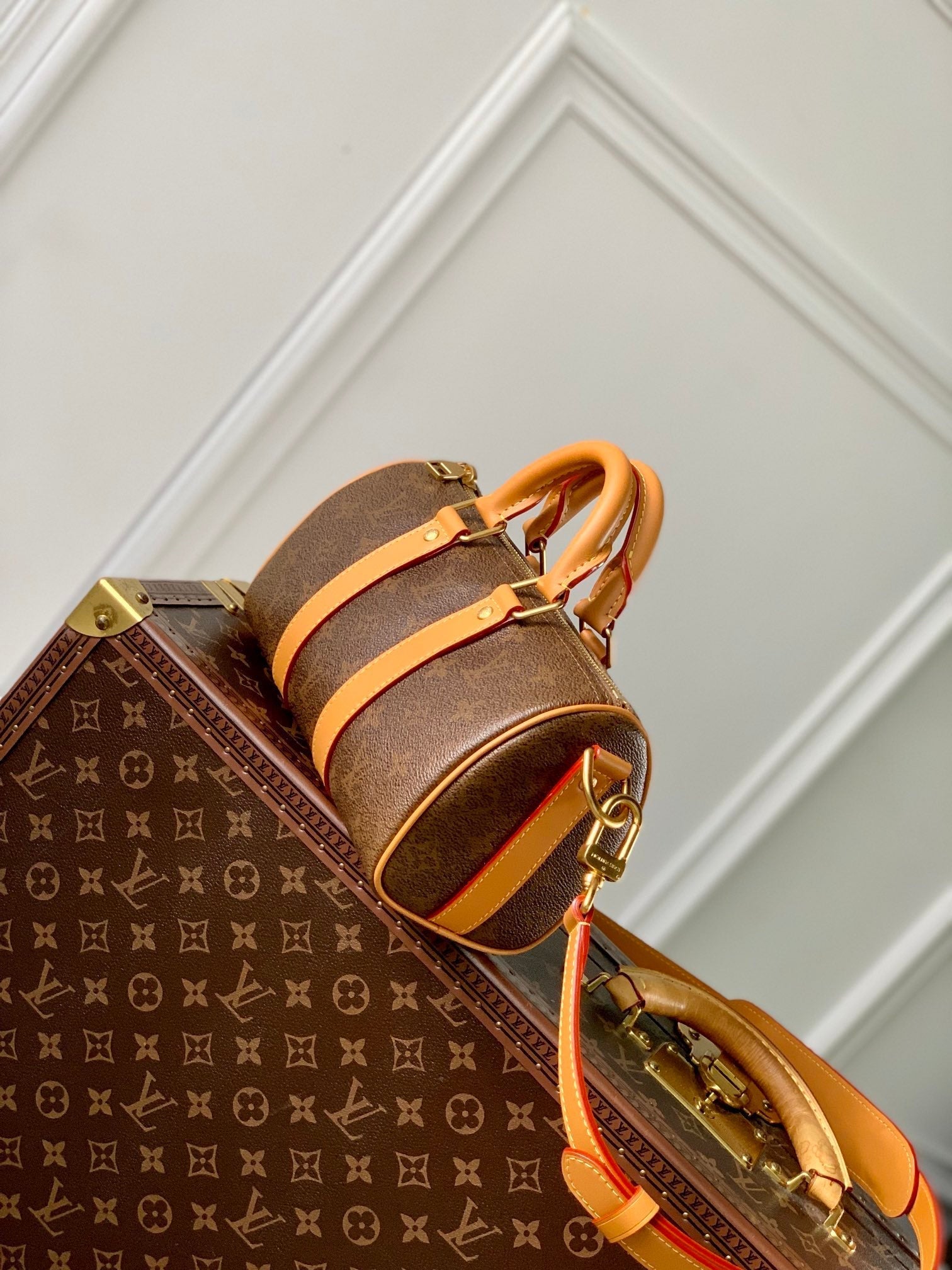 LV KEEPALL BANDOULIÈRE 25 MONOGRAMME MARRON