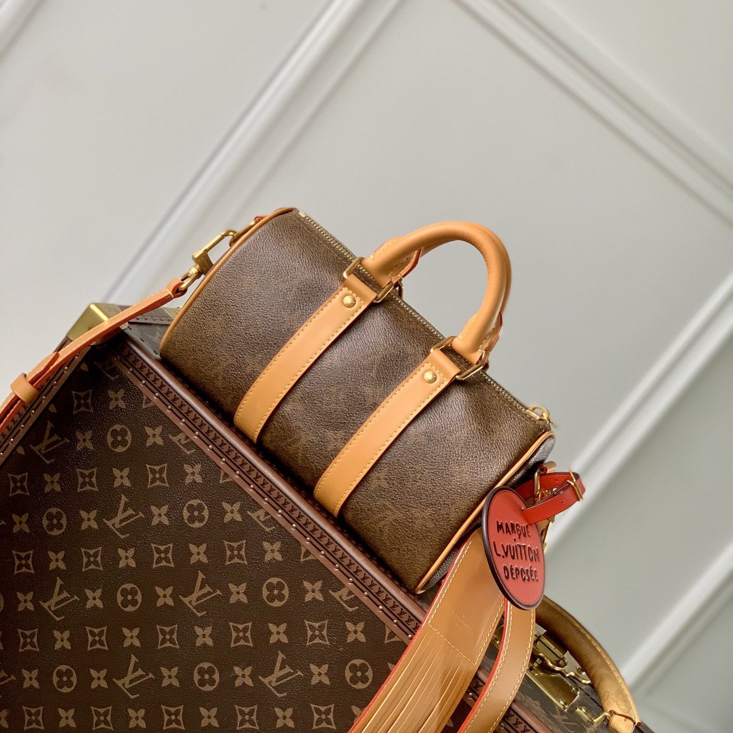 LV KEEPALL BANDOULIÈRE 25 MONOGRAMME MARRON